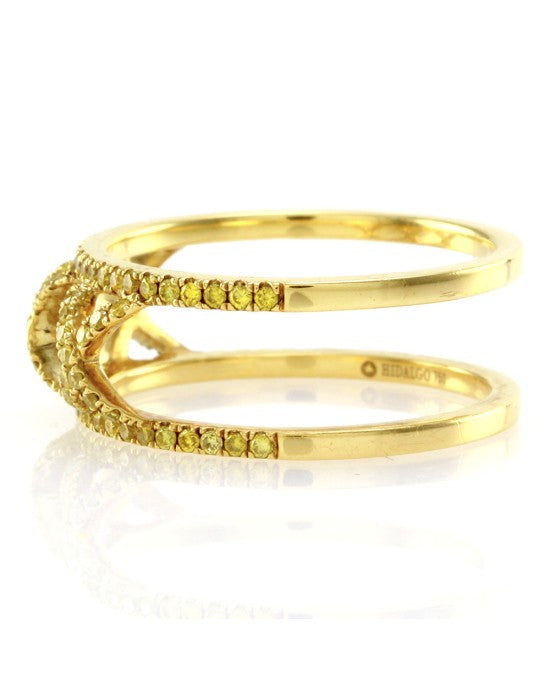 Hidalgo Yellow Diamond X Ring Jacket in Gold