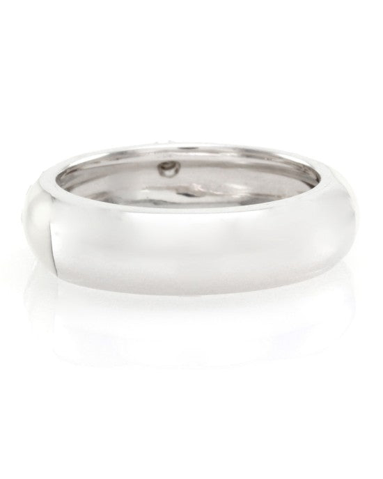 Hidalgo White Enamel Flower Band w/ 0.06ctw Diamonds in 18K White Gold SZ 6.25