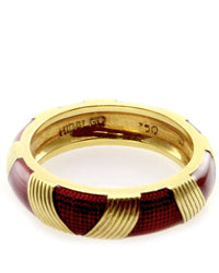 Hidalgo Red Enamel Eternity Band in 18K Yellow Gold SZ 6.25
