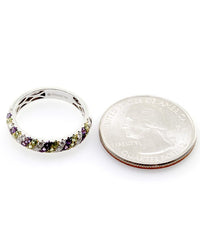 Hidalgo Diamond, Peridot and Amethyst Band in Gold