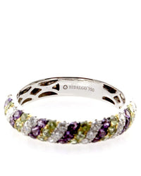 Hidalgo Diamond, Peridot and Amethyst Band in Gold