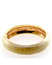 Hidalgo Beige Pink Enamel Eternity Band/Ring in 18K Rose Gold SZ 6.75