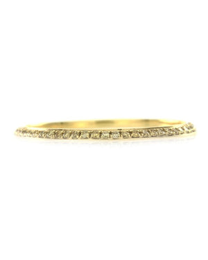 Hidalgo Slanted 0.20ctw Yellow Diamond Eternity Band in 18K Yellow Gold SZ 6.25