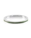Hidalgo Green Enamel Stackable Eternity Band in 18K White Gold SZ 6.5