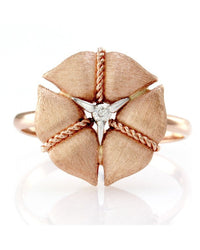 Nanis Amarcord Collection Diamond Solitaire Flower Ring