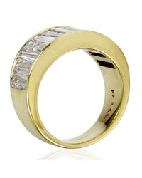 Christopher Designs Illusion Set Diamond Band/ Ring in 18K Yellow Gold