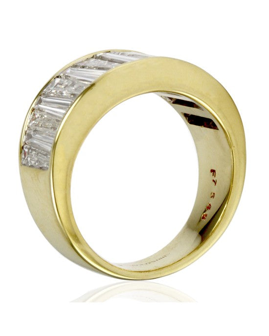 Christopher Designs Illusion Set Diamond Band/ Ring in 18K Yellow Gold