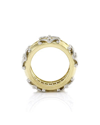 1.13ctw Diamond Eternity Band/ Ring in Platinum & 18K Yellow Gold SZ 5