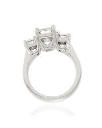 1.51ct SI1, F GIA Certified Emerald Cut Diamond Engagement Ring in Platinum