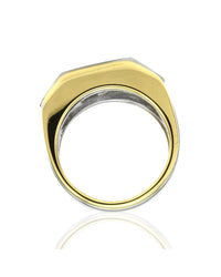 2.58ctw Invisible Set Princess Diamond Band Ring in Platinum & Gold