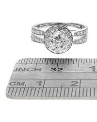 1.00ct VS1, G Round Brilliant Cut Diamond Engagement Ring in 14K White Gold