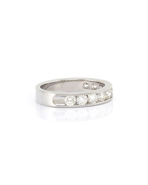 Channel Set Diamond Ring in Gold