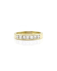 1.19ctw Princess Cut Diamond Ring/ Band in 18K Yellow Gold SZ 9.25