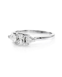 Princess and Trillion Cut Diam Ring