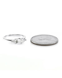Princess and Trillion Cut Diam Ring