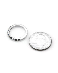 Alternating Diamond and Sapphire Band