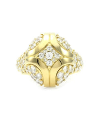 Pave Diamond Dome Ring in Gold