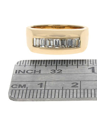 Baguette Diamond Rectangular Top Ring