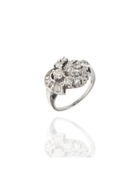 Diamond Cluster Ring in Platinum
