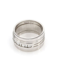 Diamond Cigar Band Ring in Gold