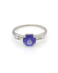 Tanzanite and Diamond Ring in Platinum