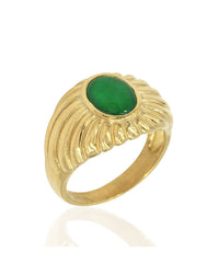 A-Grade Jadeite Ring in Fine Gold