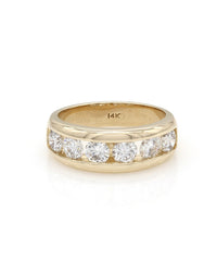 Channel Set Diamond Ring in Gold