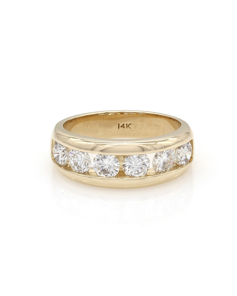 Channel Set Diamond Ring in Gold