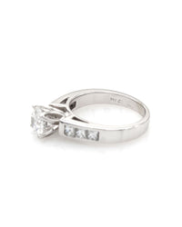 1.03 Ct. Round Diamond Engagement Ring in White Gold
