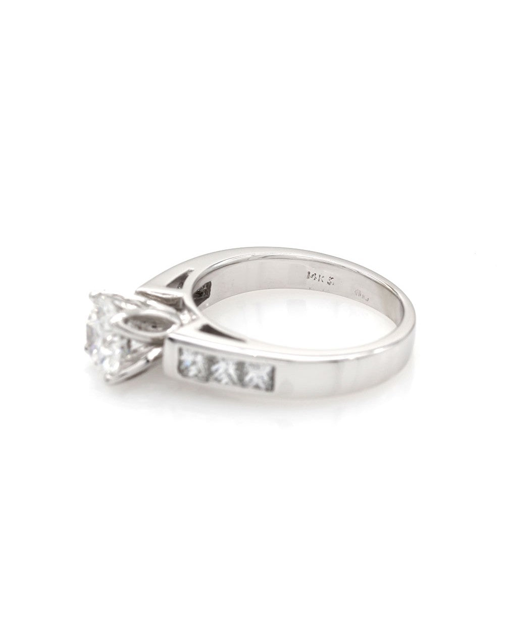 1.03 Ct. Round Diamond Engagement Ring in White Gold