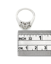 Three Stone Diamond Ring in Platinum