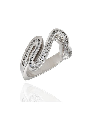Gauthier Diamond Ribbon Ring in Gold