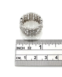 Scroll and Cross Motif Diamond Ring in Gold