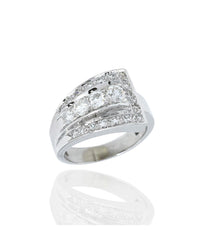 Diamond Buckle Style Ring in Gold