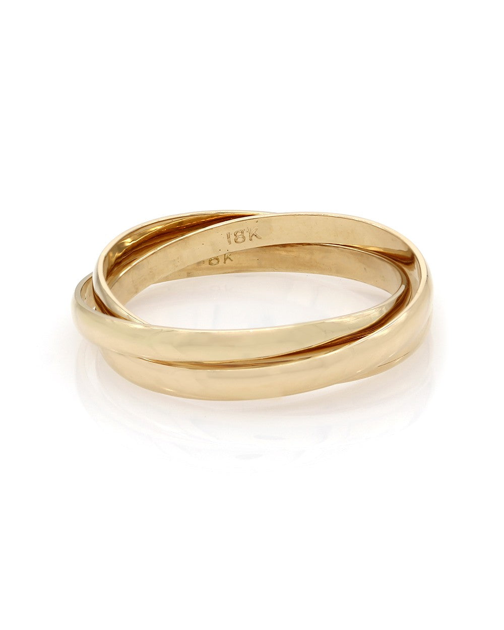 3 Ring Rolling Ring in Gold