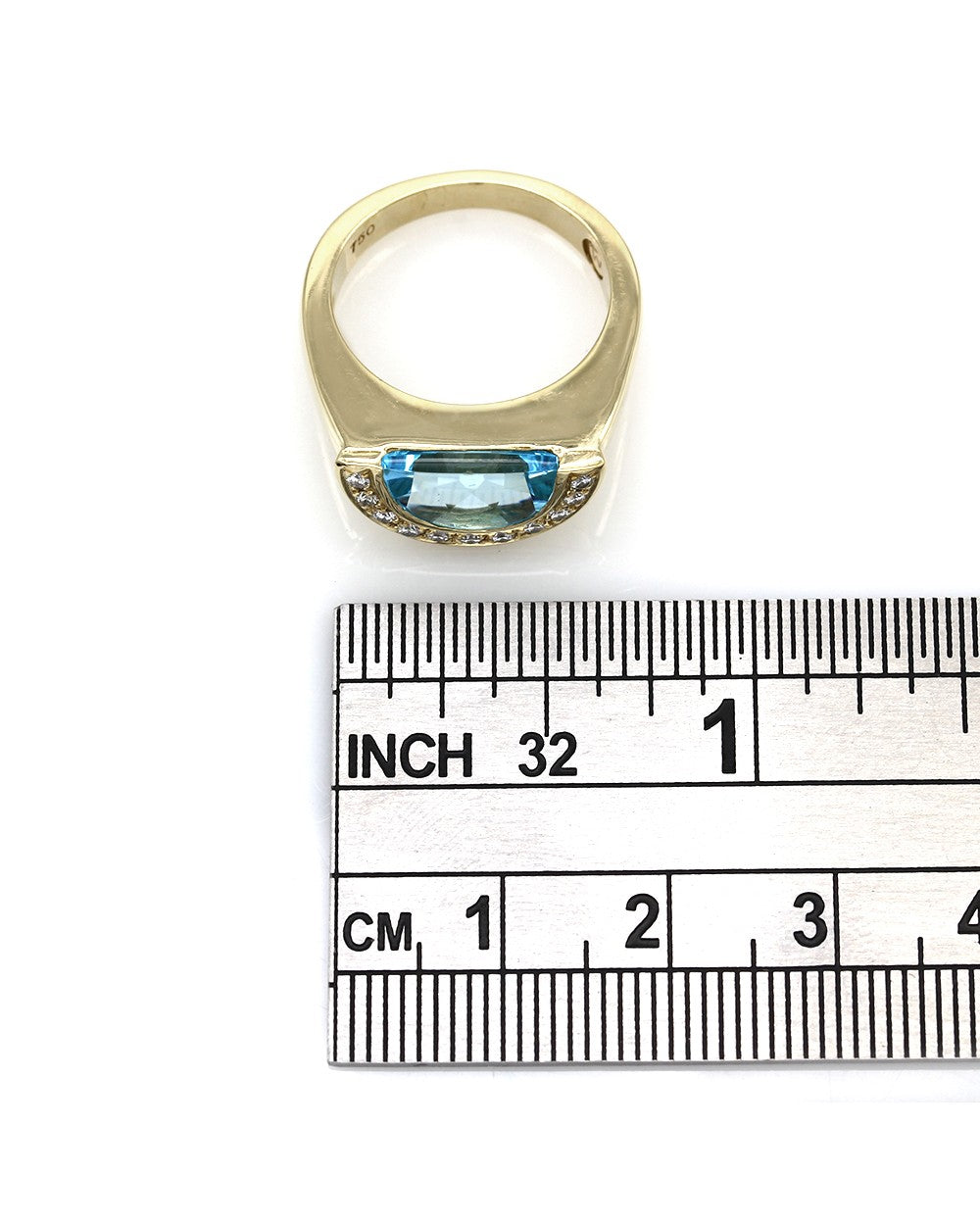 Movado Radius Blue Topaz Ring in Gold