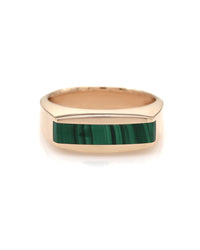 Malachite Ring in Gold