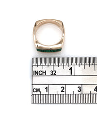 Malachite Ring in Gold
