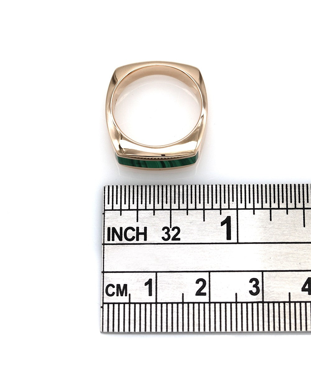 Malachite Ring in Gold