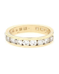 Channel Set Diamond Ring in Gold