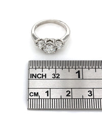 Three Stone Diamond Ring in Platinum