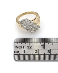 Diamond Waterfall Ring in Gold