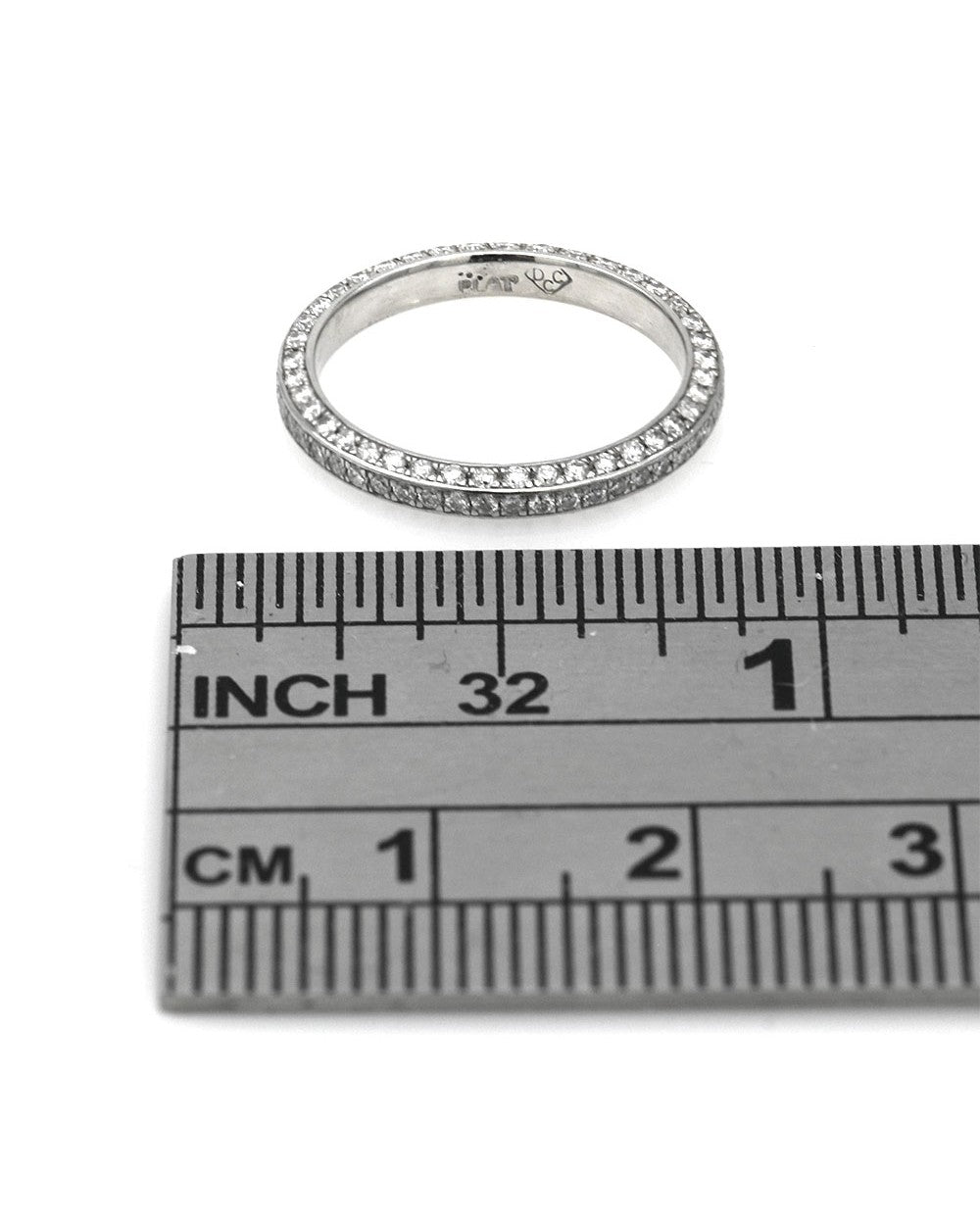 3 Sided Diamond Eternity Band in Platinum
