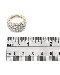 Scalloped Diamond Pave Ring in Gold