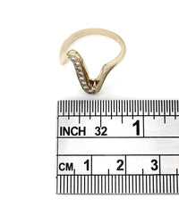 Diamond Zig Zag Ring in Gold