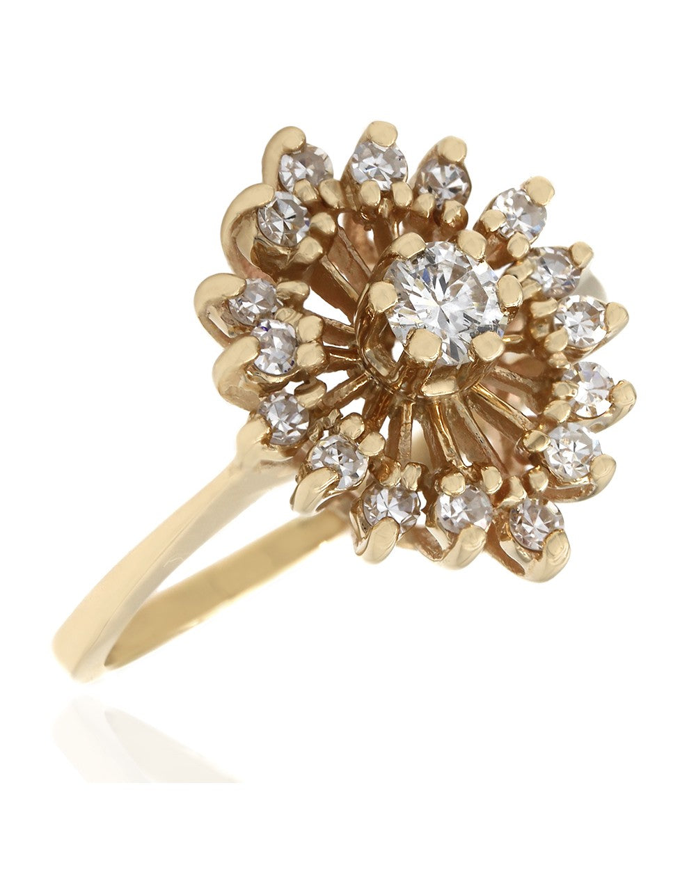 Diamond Cluster Ring in Gold