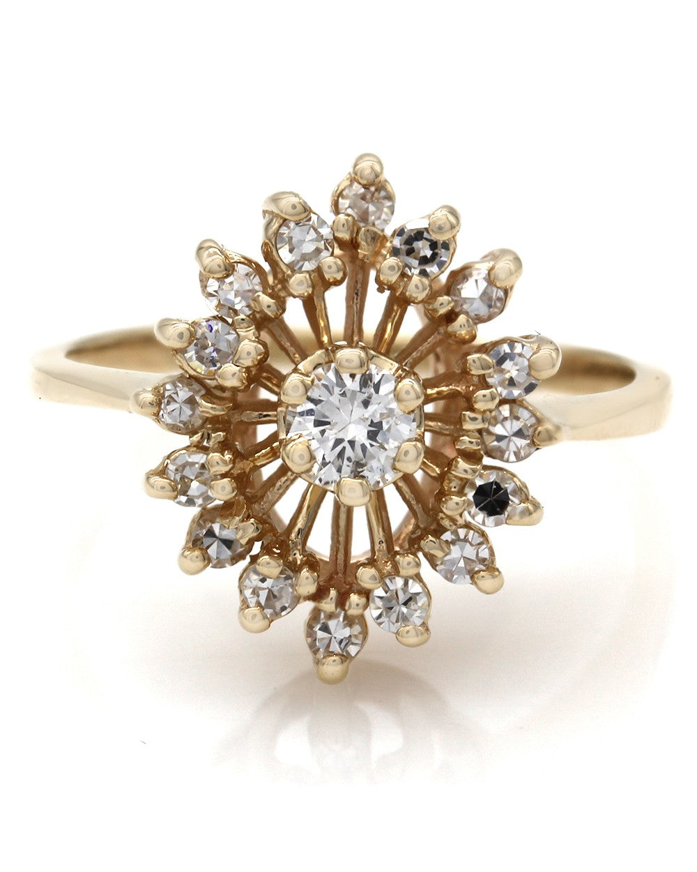 Diamond Cluster Ring in Gold
