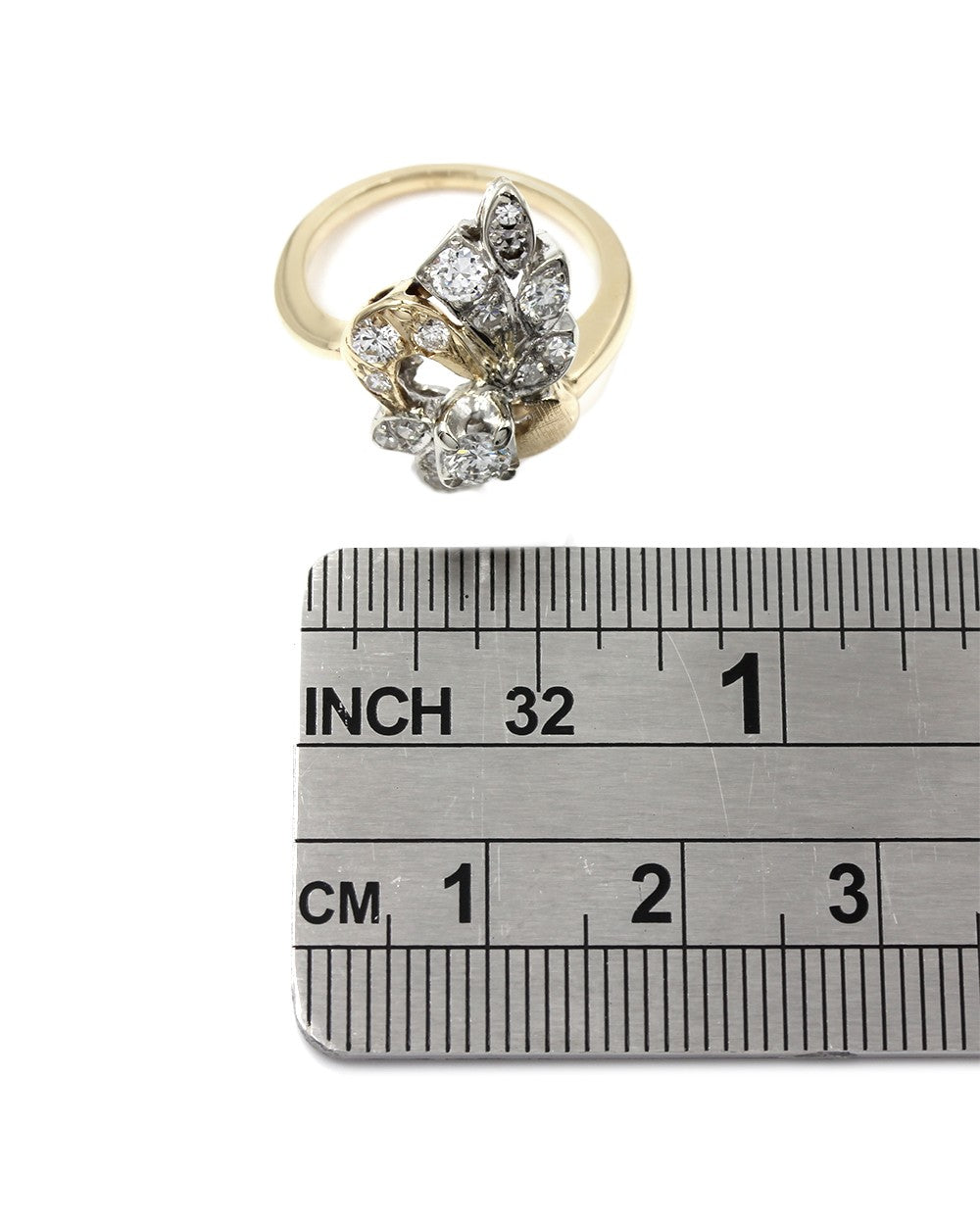 Diamond Cluster Ring in Gold