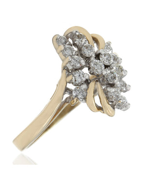 Diamond Cluster Ring in Gold