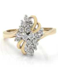 Diamond Cluster Ring in Gold